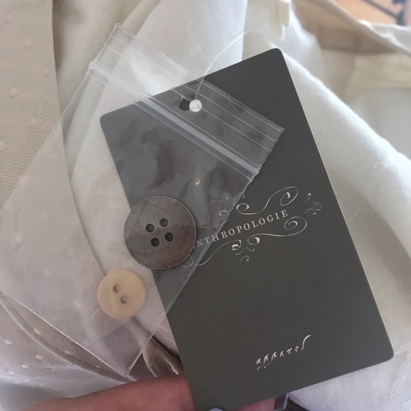 Anthro Floreat Cream Platinum Placket jacket NWT - Picture 8 of 8